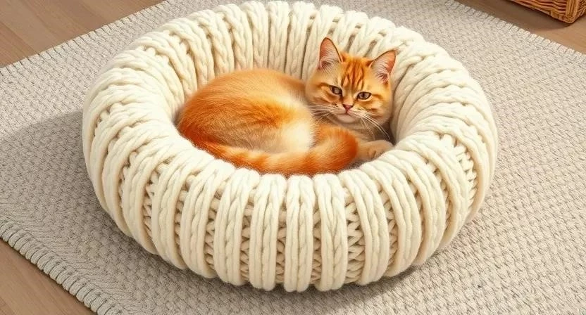 Лежанка для кошки своими руками