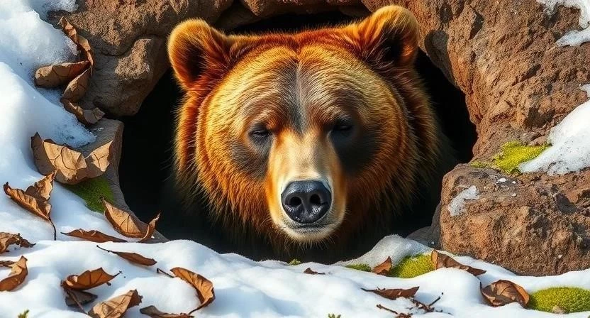 Почему бурый медведь спит зимой