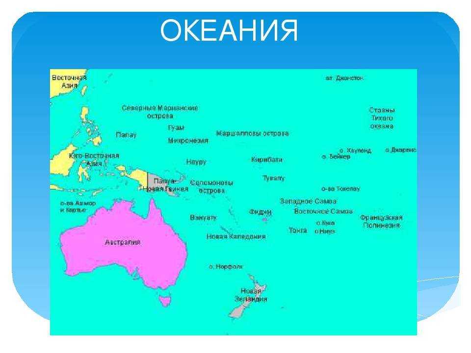 Океания - географическое положение, особенности и общая характеристика