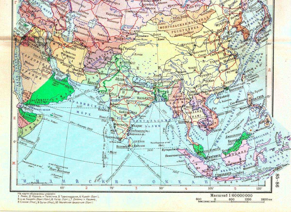 Страны азии - их названия, столицы и особенности