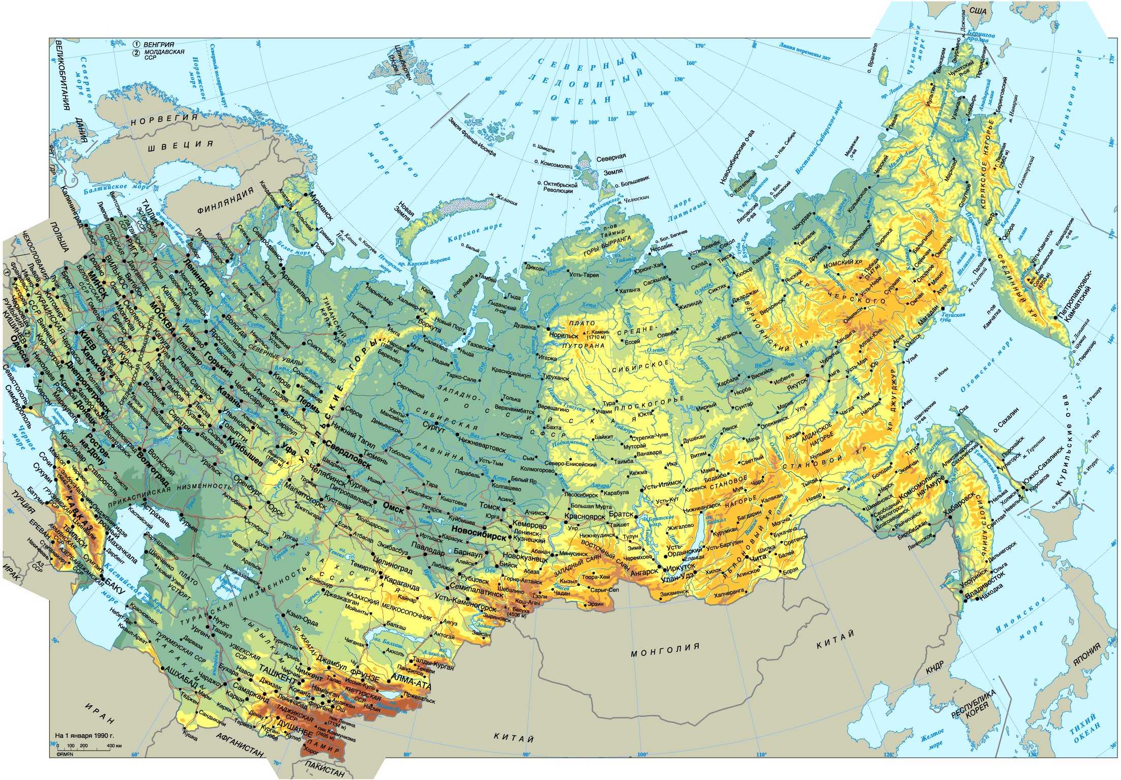 Географические карты африки крупным планом на русском языке: физическая, политическая и контурная