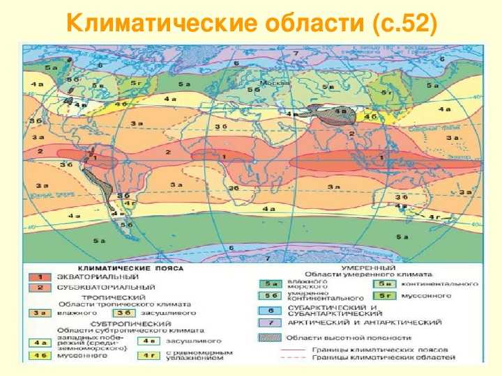 Климатические зоны россии