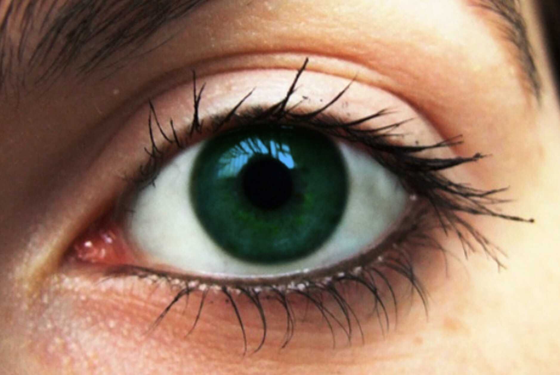Чисто зеленый цвет глаз