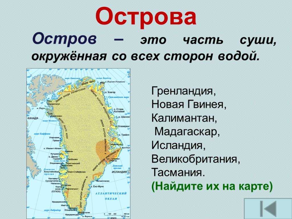 Карта островов мира