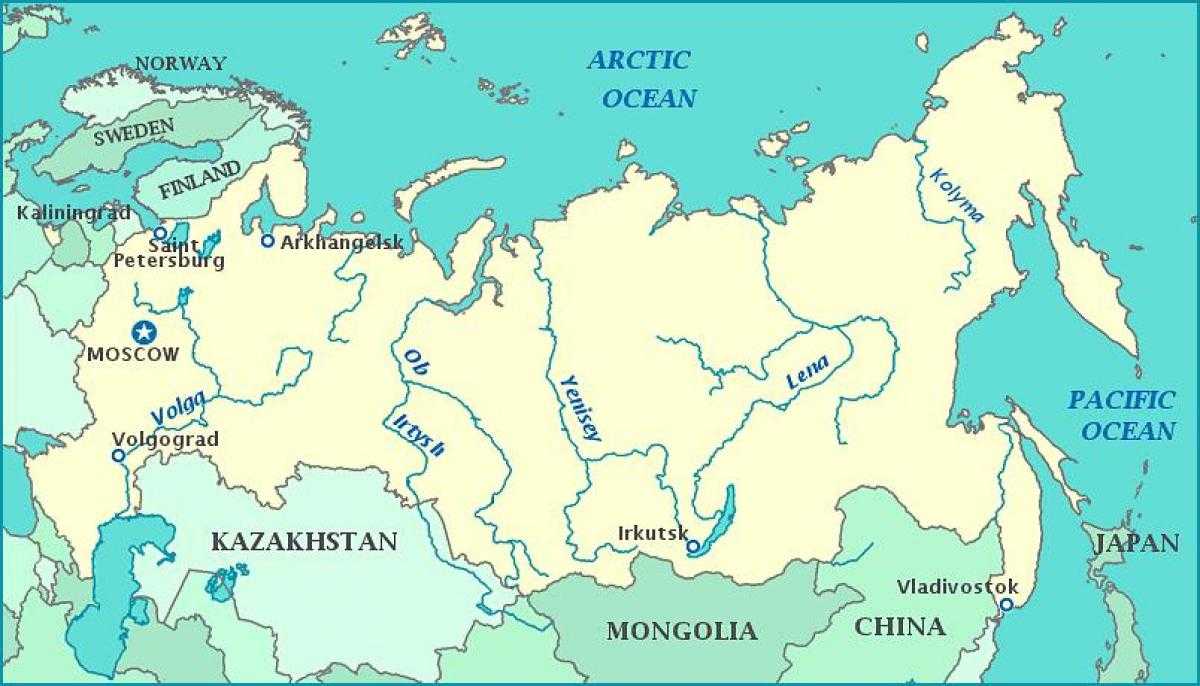 Карта рек РФ