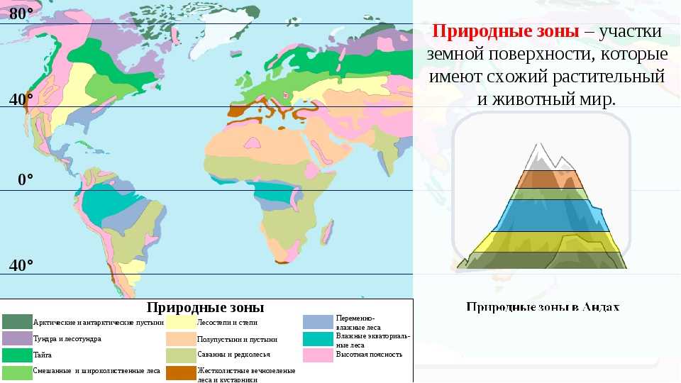 Карта зон земли