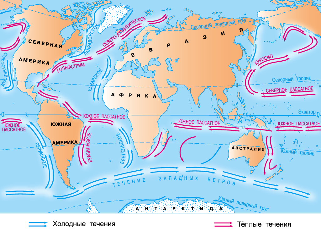 Карта течений мирового океана и его влияние на погоду - tarologiay.ru