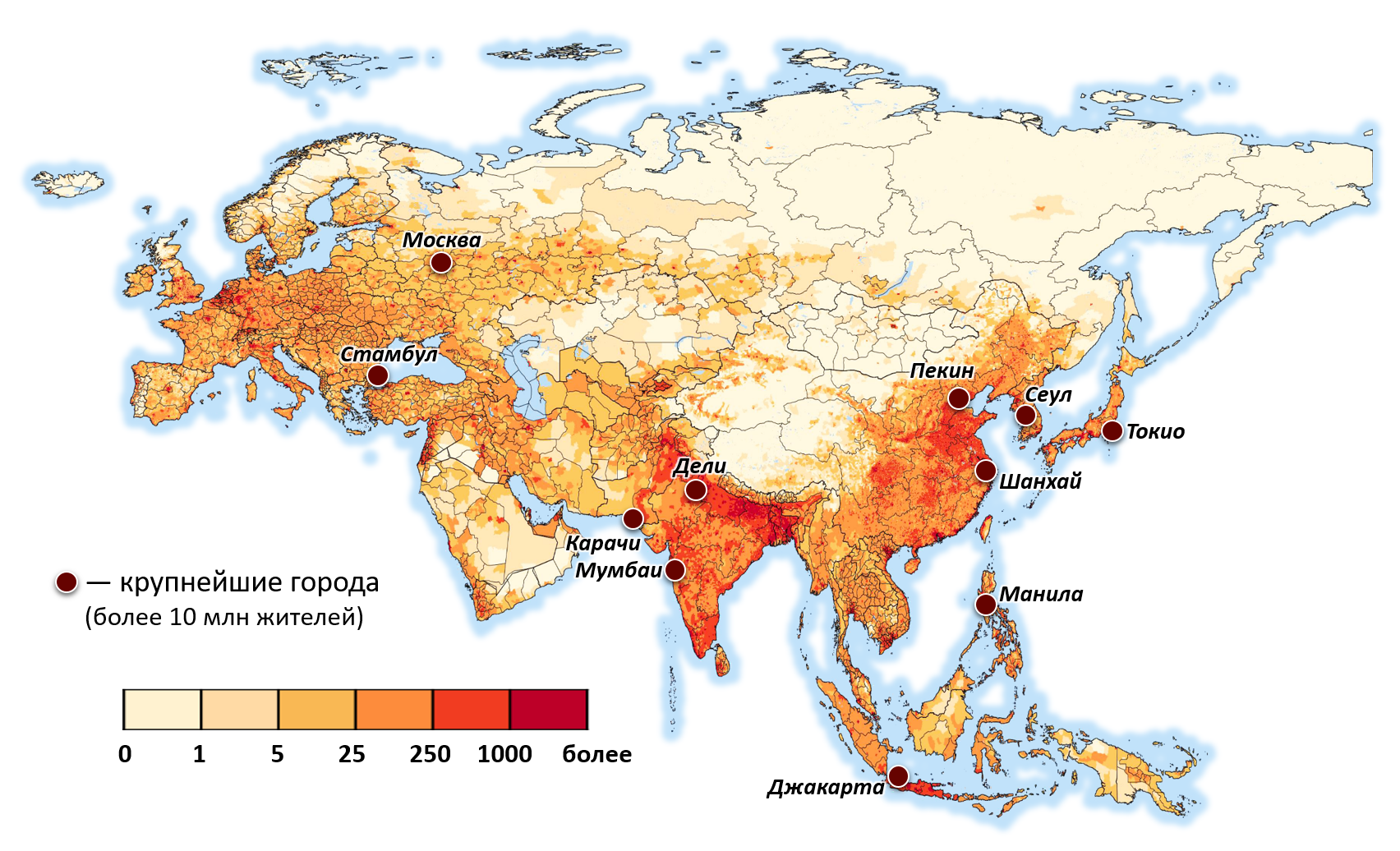 Крупные страны азии по численности. Карта плотности населения Евразии. Карта плотности населения Азии. Карта плотности населения стран Азии. Плотность населения Евразии.