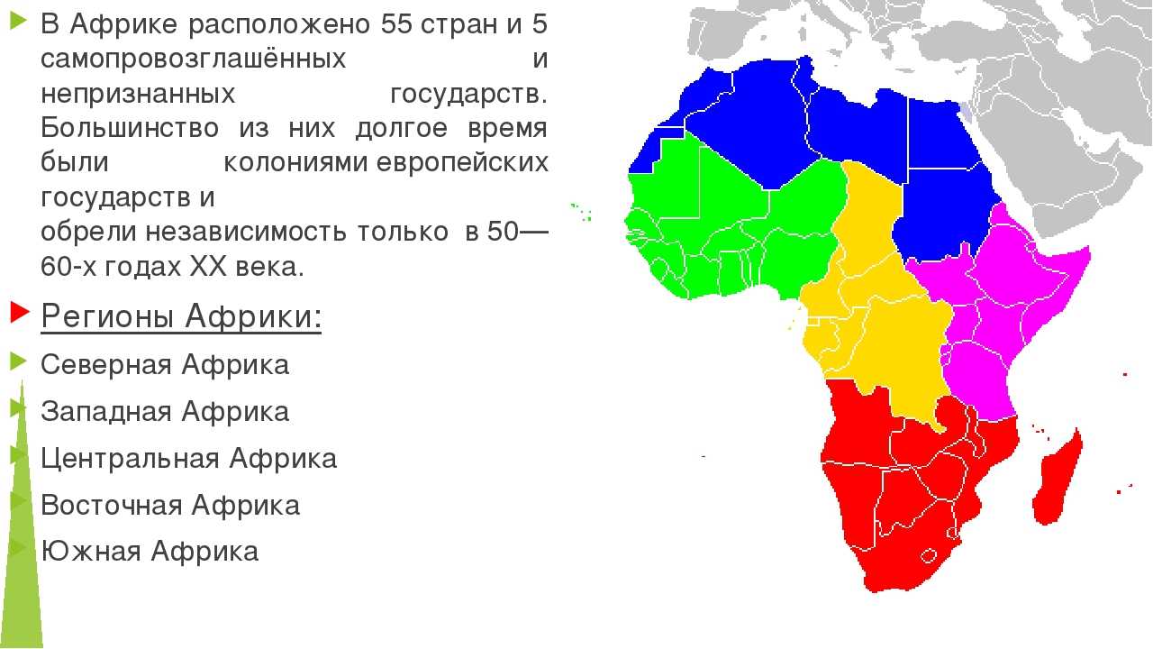Большие страны африки