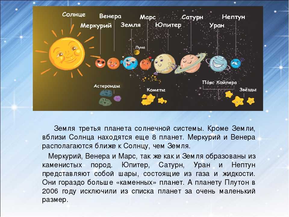 Солнечная система рассказ для детей