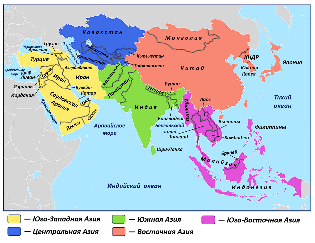 Граница европы и азии на карте